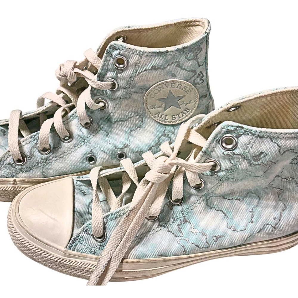 CONVERSE High Top Sneakers Chuck Taylor All Star Light Blue White Womens SZ 7